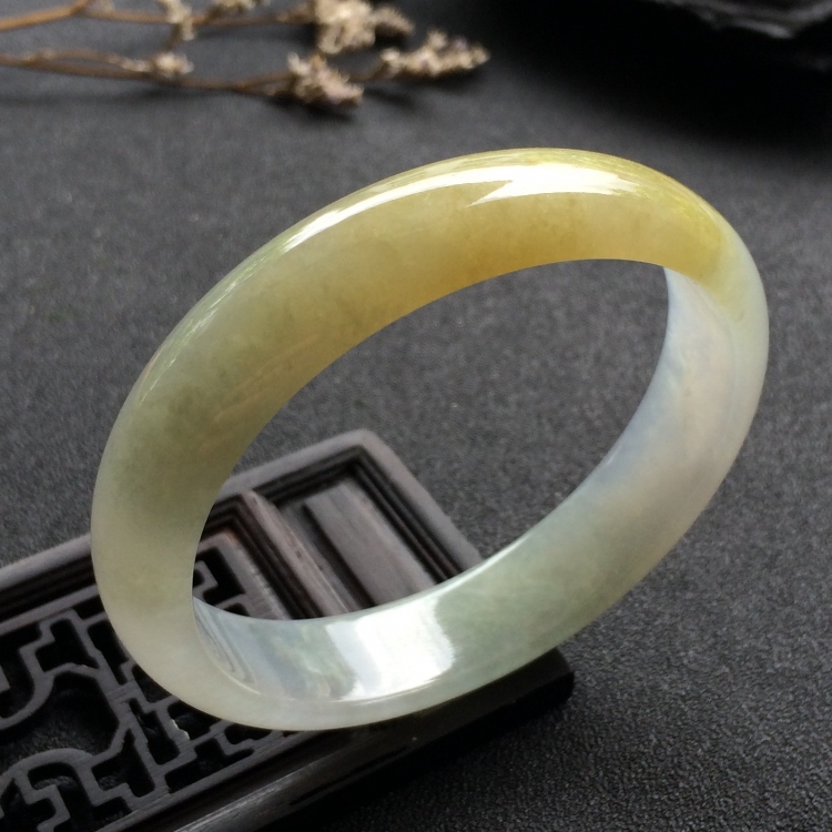 （超值推荐）糯冰种黄翡贵妃镯（55mm-49mm）