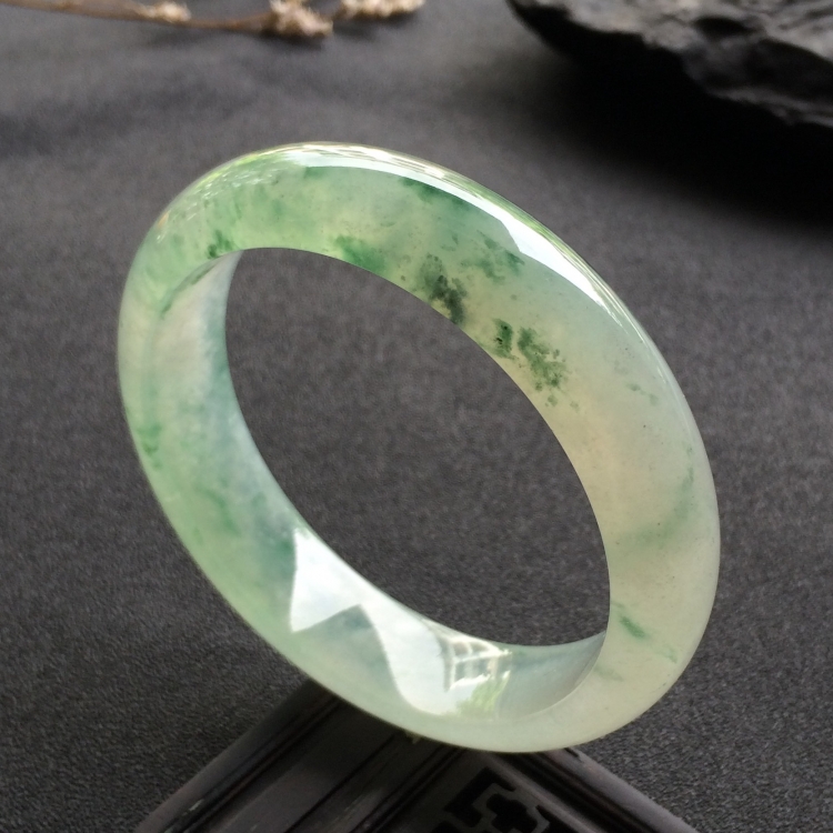 （超值推荐）冰种飘花手镯（57.9mm）