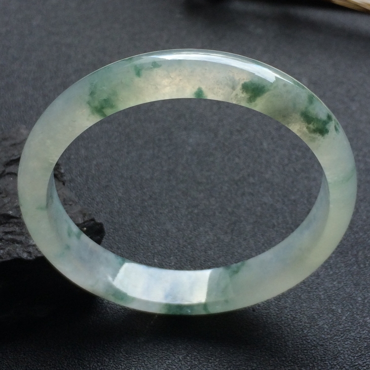 （超值推荐）冰种飘花手镯（57.6mm）