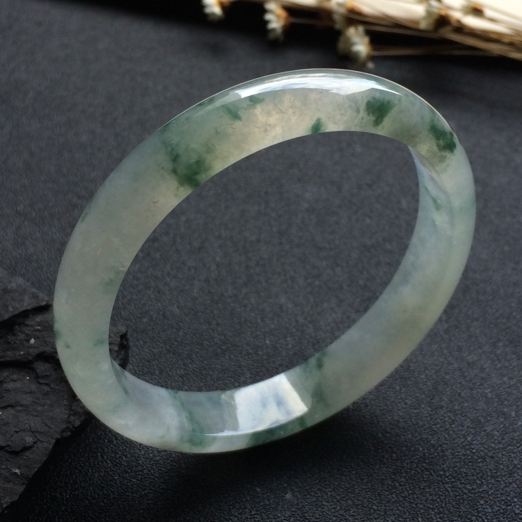 （超值推荐）冰种飘花手镯（57.6mm）