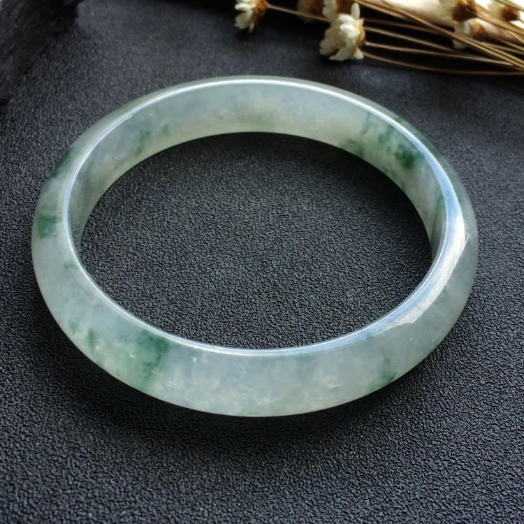 （超值推荐）冰种飘花手镯（57.6mm）