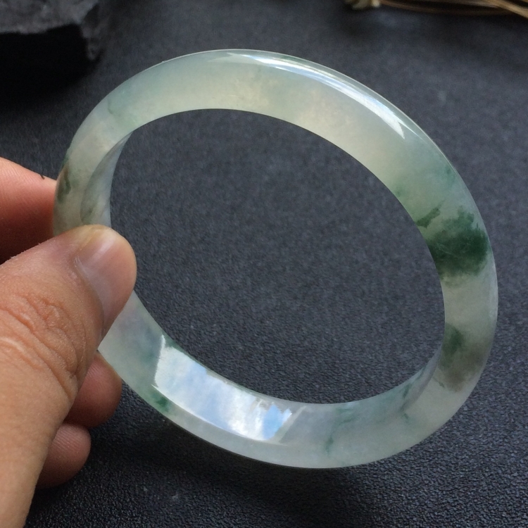（超值推荐）冰种飘花手镯（57.6mm）