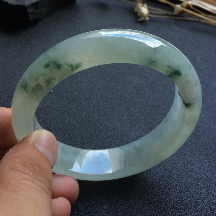 （超值推荐）冰种飘花手镯（57.8mm）