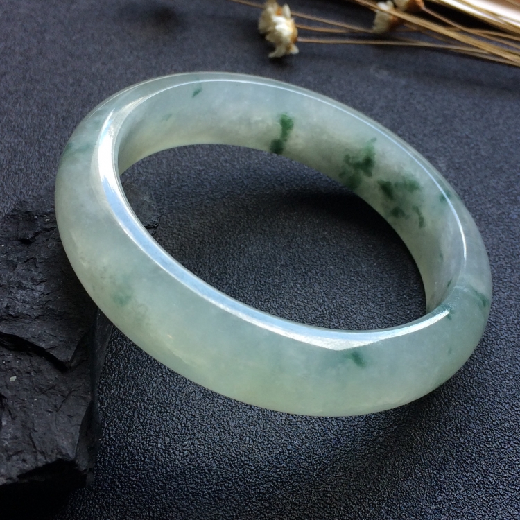 （超值推荐）冰种飘花手镯（57.8mm）