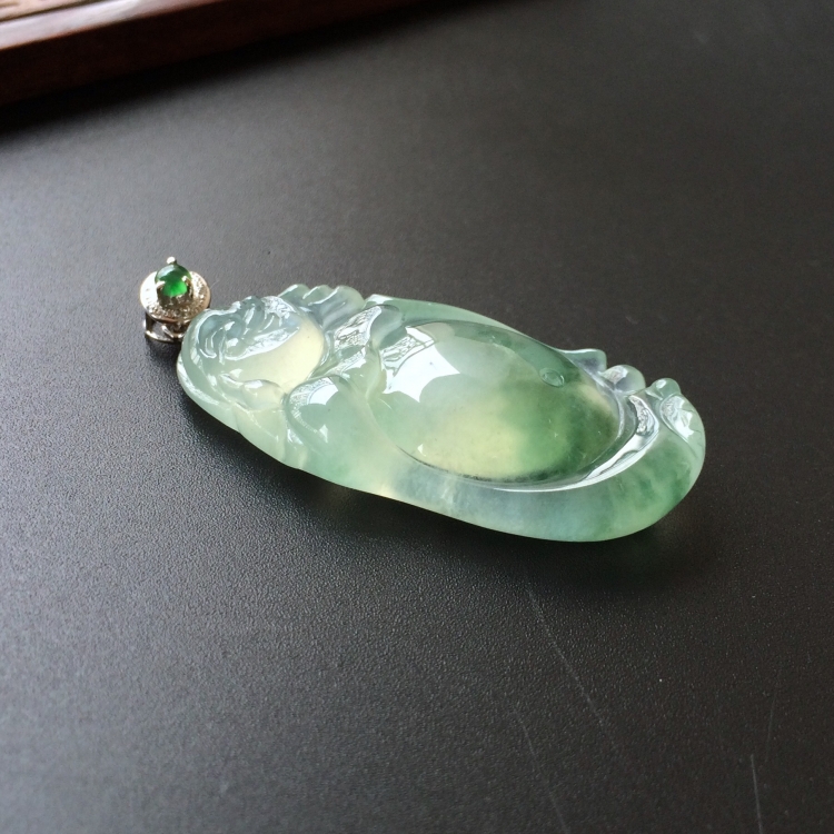 (超值推荐)冰种飘花站佛挂件