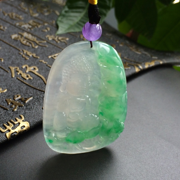 (超值推荐)冰种飘翠宝宝佛挂件