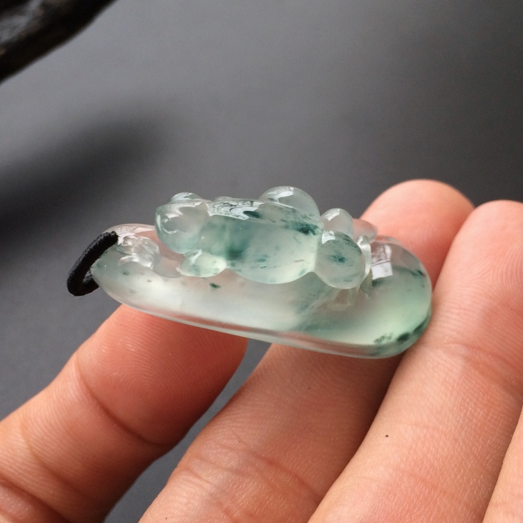 (超值推荐)冰种飘花平步青云挂件
