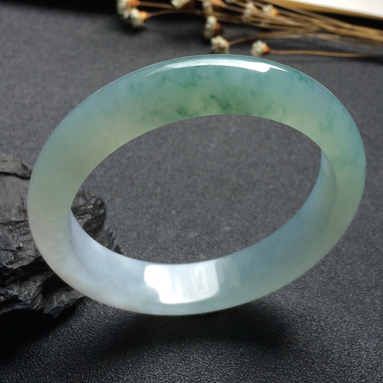 （超值推荐）冰种飘花手镯（57mm）