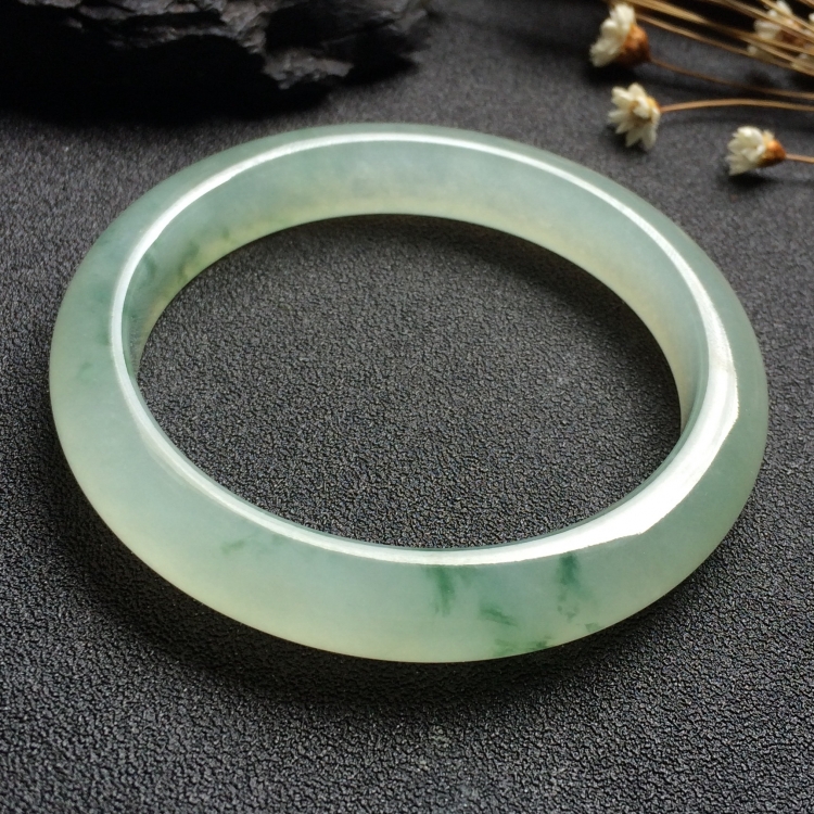 （超值推荐）冰种飘花手镯（55.4mm）