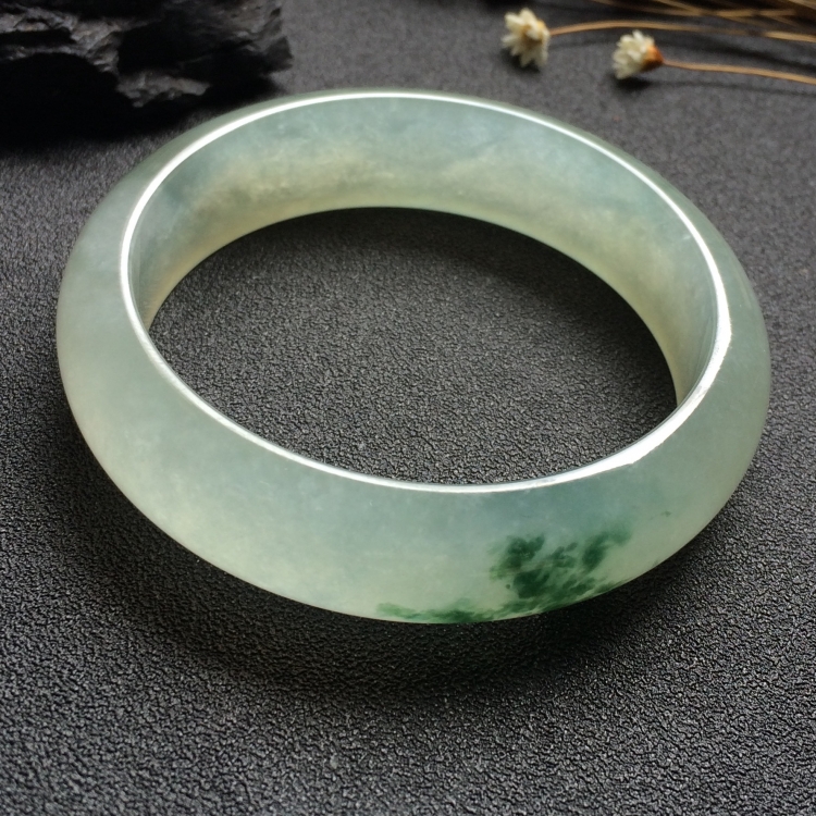 （超值推荐）冰种飘花手镯（57.5mm）
