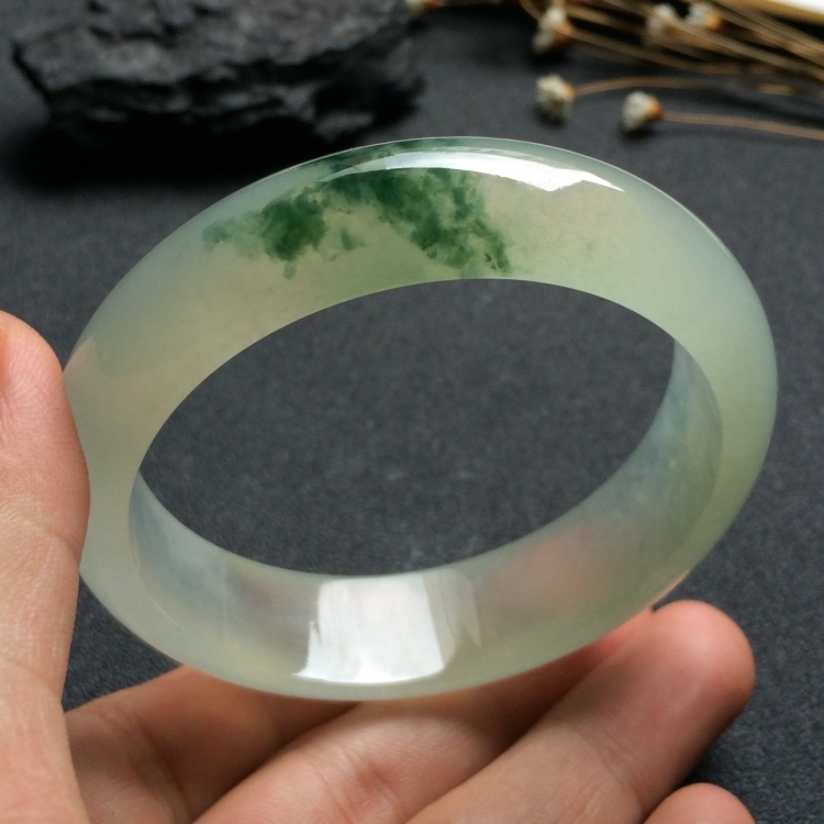 （超值推荐）冰种飘花手镯（57.5mm）