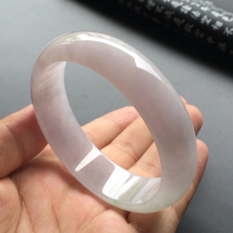 (超值推荐)糯冰种淡紫罗兰手镯(61mm)
