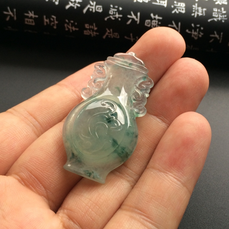 （超值推荐）冰种飘花平平安安挂件