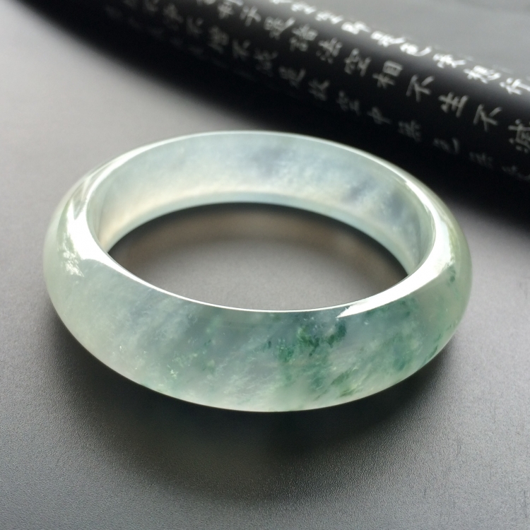 （超值推荐）冰玻种飘花手镯（57.5mm）