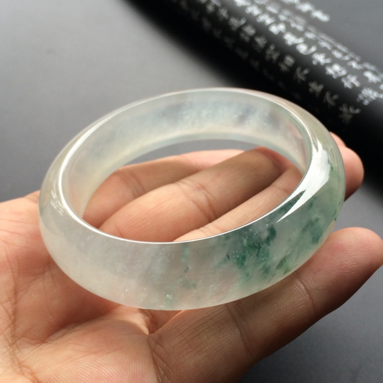 （超值推荐）冰玻种飘花手镯（57.5mm）