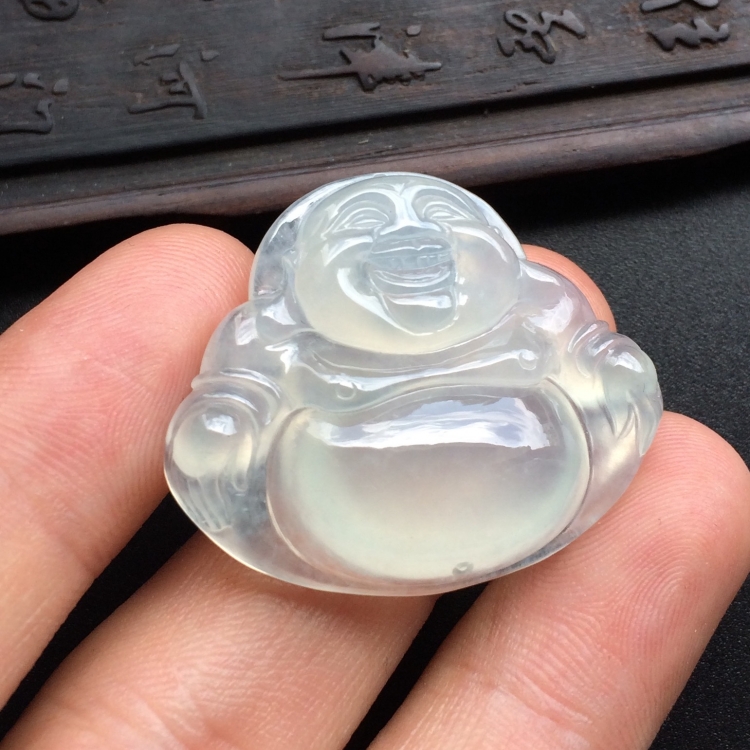 （超值推荐）冰种淡晴水玉佛挂件