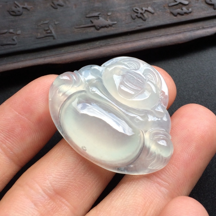 （超值推荐）冰种淡晴水玉佛挂件