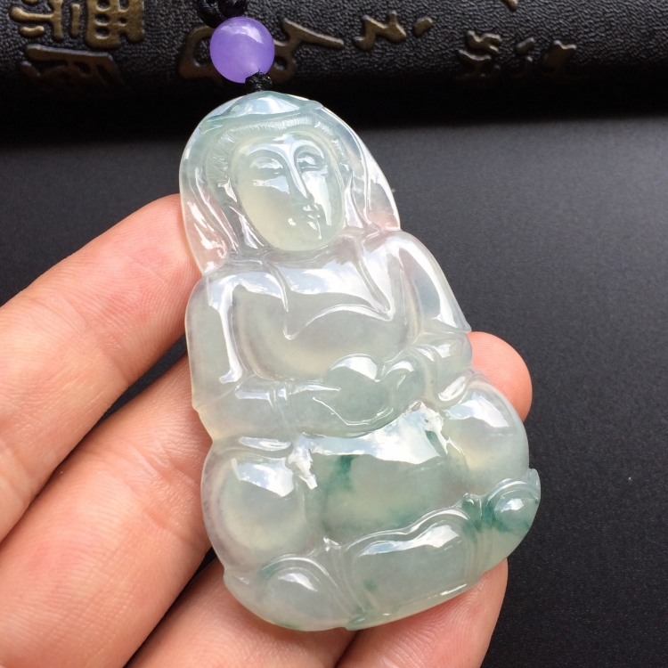 （超值推荐）冰种飘花观音挂件