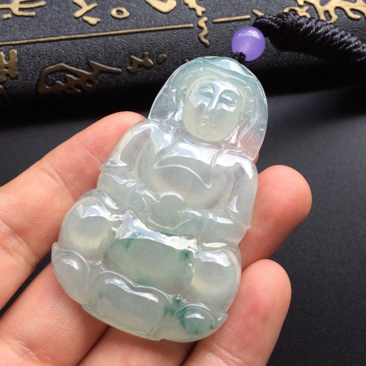 （超值推荐）冰种飘花观音挂件