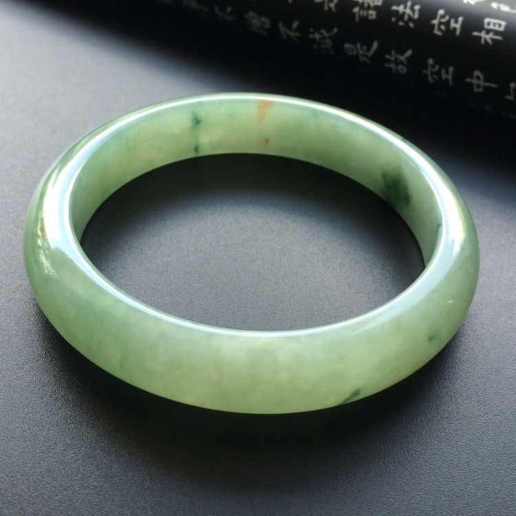 （超值推荐）糯冰种飘花手镯（59.2mm）