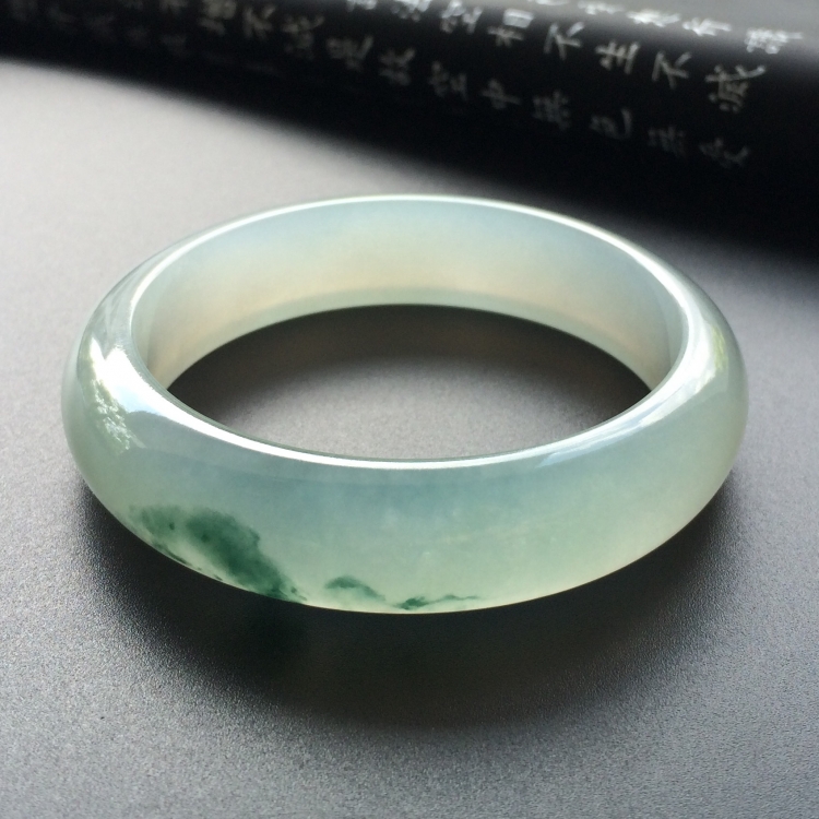 （超值推荐）冰种飘花手镯（55.7mm）