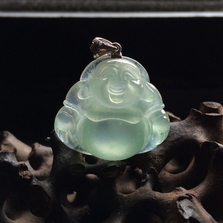 （超值推荐）冰种淡晴水玉佛挂件