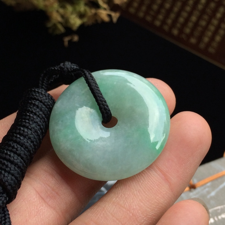 （超值推荐）糯冰种晴水平安扣挂件