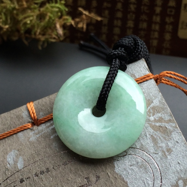 （超值推荐）糯冰种晴水平安扣挂件