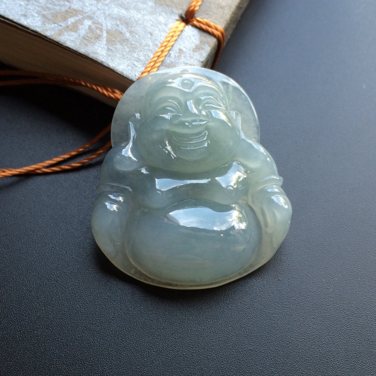 糯冰种晴水玉佛挂件