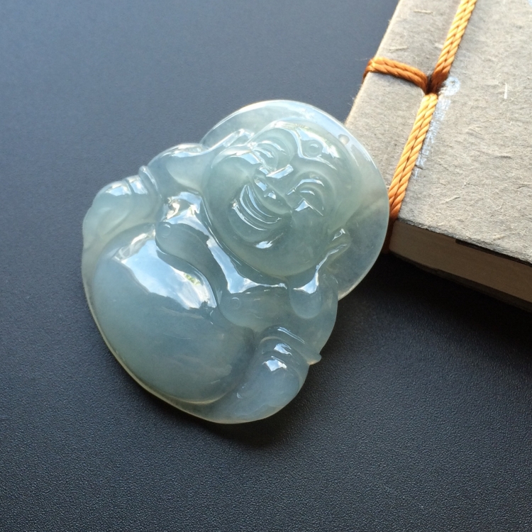糯冰种晴水玉佛挂件