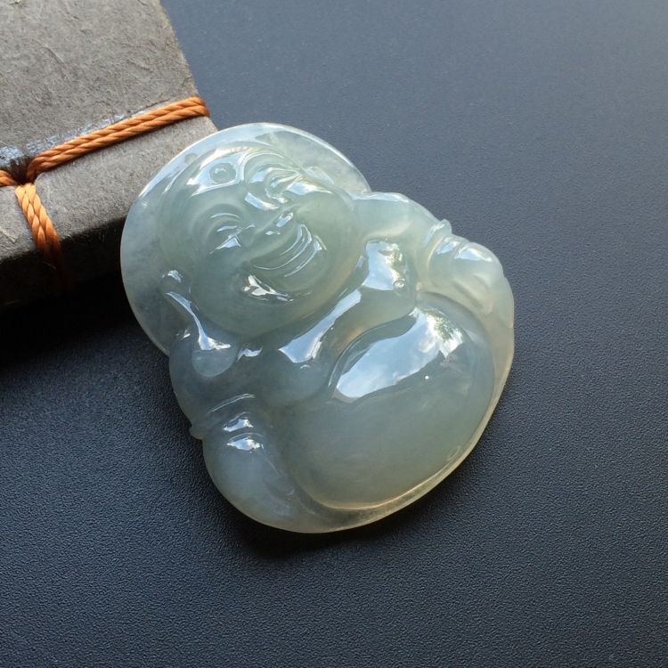 糯冰种晴水玉佛挂件