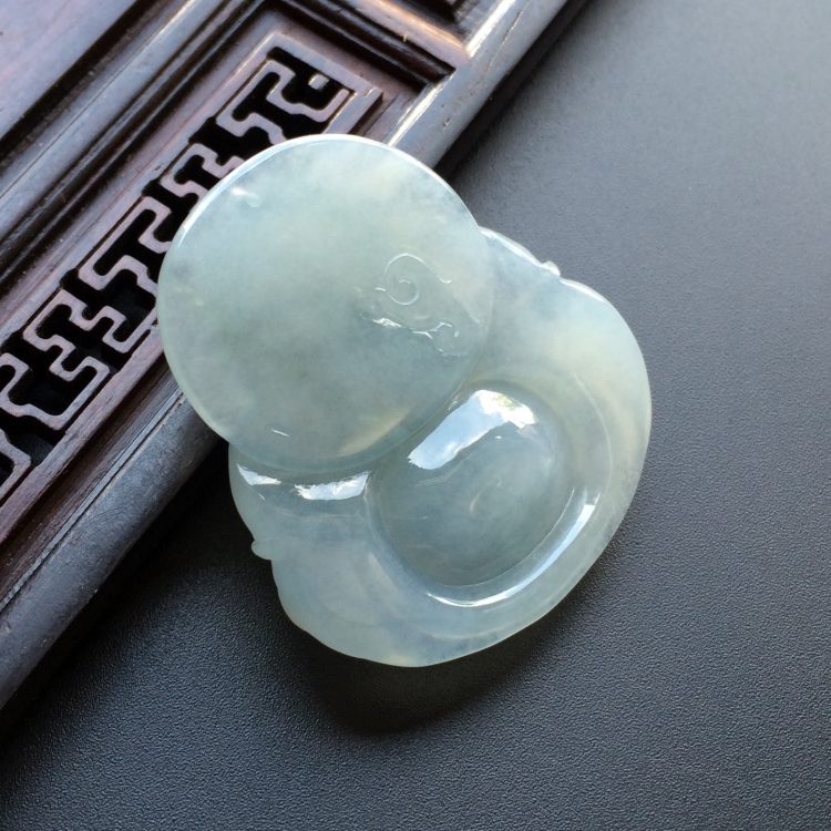 糯冰种晴水玉佛挂件