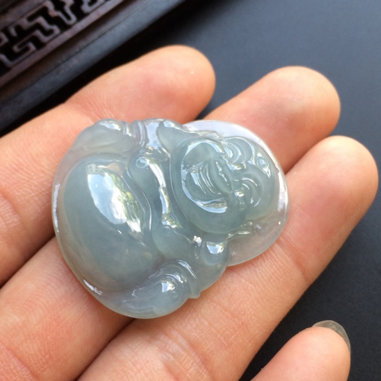 糯冰种晴水玉佛挂件