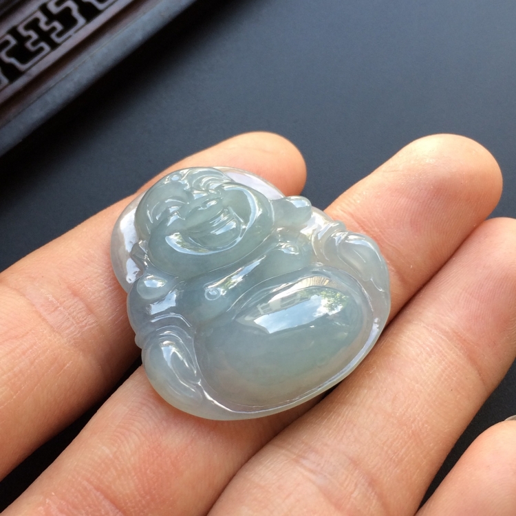 糯冰种晴水玉佛挂件