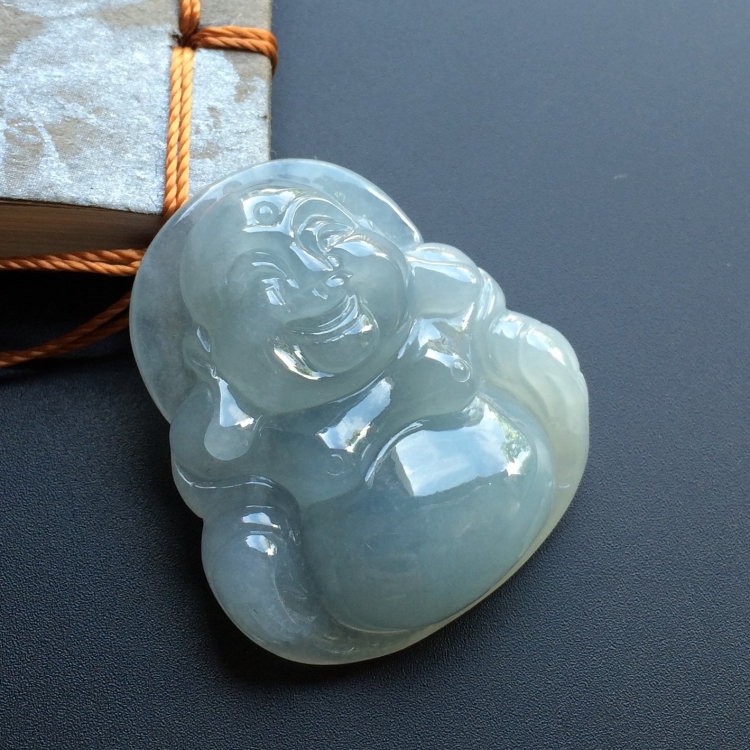 糯冰种晴水玉佛挂件