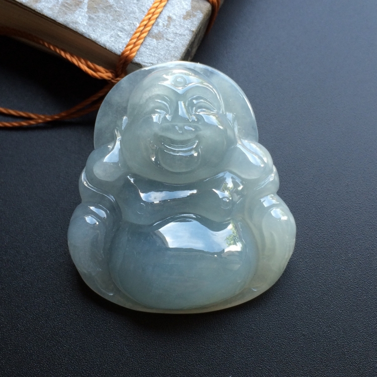 糯冰种晴水玉佛挂件
