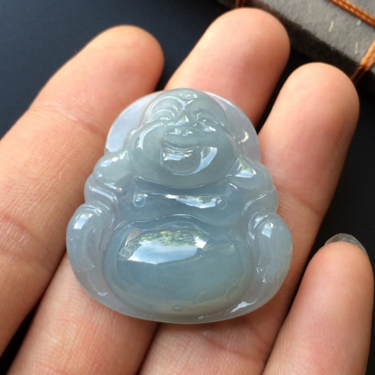 糯冰种晴水玉佛挂件