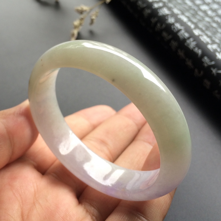 （超值推荐）糯冰种晴水紫罗兰贵妃镯（55mm-47.4mm）