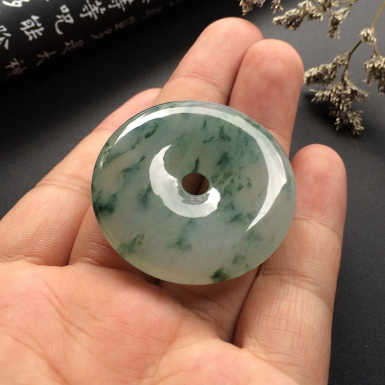 （超值推荐）冰种飘花平安扣挂件