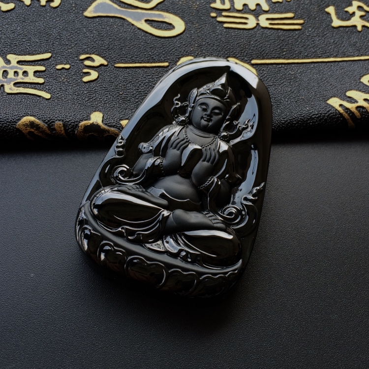 (超值推荐)玻璃种墨翠度母挂件