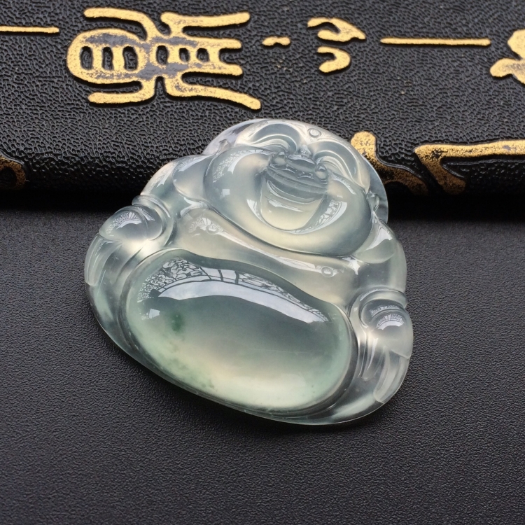 (超值推荐)冰种略飘花玉佛挂件