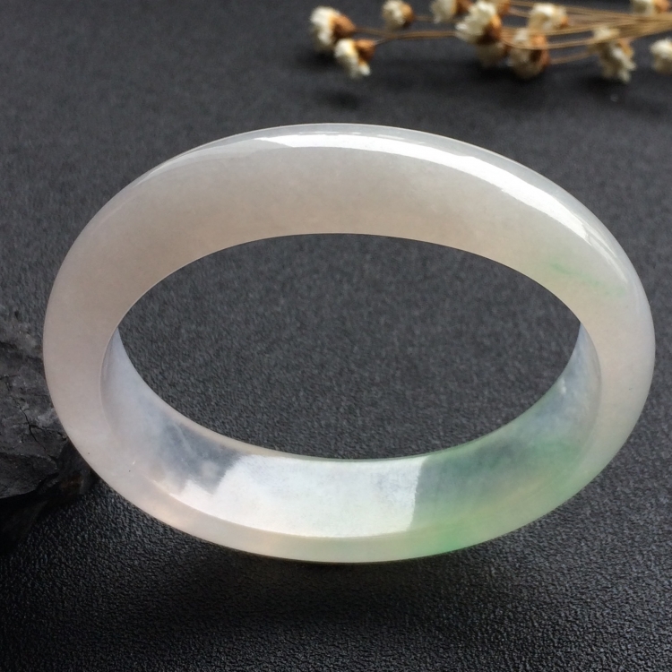 （超值推荐）冰种飘花贵妃镯（54.5mm-45.2mm）