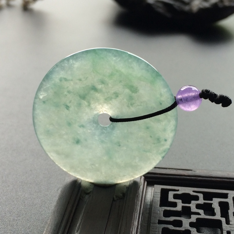 （超值推荐）冰种飘花平安扣挂件