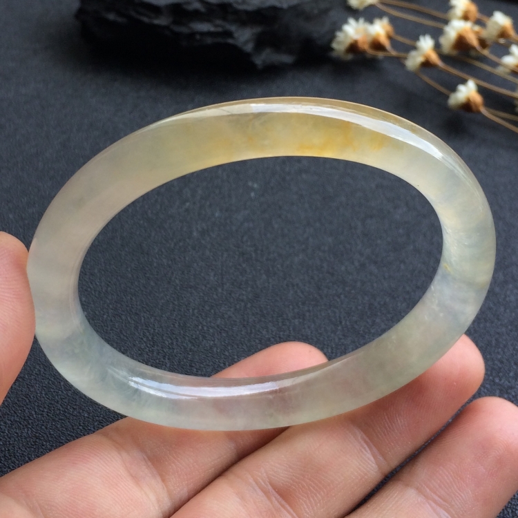 （超值推荐）冰种黄翡贵妃镯（55mm-47.1mm）