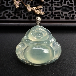 （超值推荐）冰种淡晴水玉佛挂件