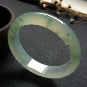 （超值推荐）冰种飘花手镯（56.6mm）