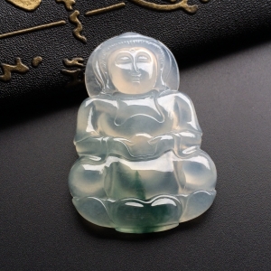 (超值推荐)冰种飘花观音挂件