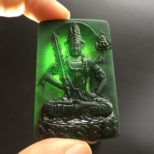 （超值推荐）冰种墨翠虚空藏菩萨