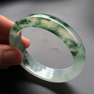 (超值推荐)冰种飘花手镯(57.8mm)