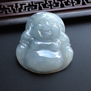 糯冰种晴水玉佛挂件